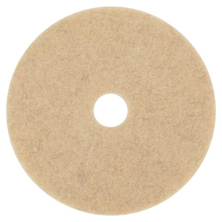 BOARDWALK Natural Hog Hair Burnishing Floor Pads, 21" Diameter, PK5 BWK4021NHE